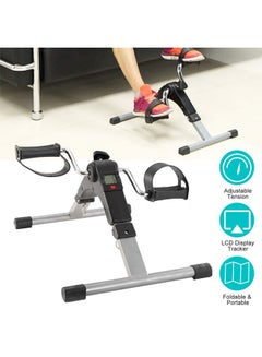 Buy Folding Mini LCD Exercise Bike Portable Arm Leg Resistance Cycle Pedal Exerciser in Saudi Arabia