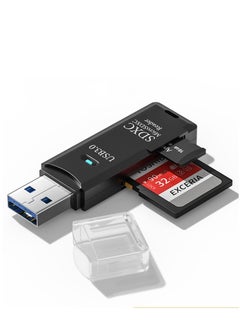 اشتري USB SD Card Reader for PC, SYOSI, Micro SD Card to USB Adapter, Card Reader for Camera Memory Card Reader, Card Reader for Laptop (2 Pack USB3.0) في السعودية