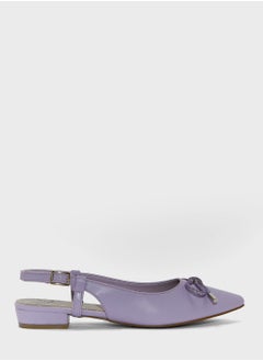 اشتري Bow-Tie Accent Sling Back Flat Sandals في الامارات