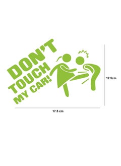 Buy Don't Touch My Car "Girl Kick" Sticker - Lime Green in Egypt