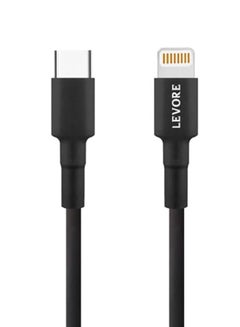 Buy LEVORE Cable TPE Type-C to iPhone 1.8m Plastic - Black in Saudi Arabia