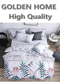 Buy King/queen/single size, striped pattern duvet cover set. 6 Piece set includes 1 Comforter Cover, 1 Fitted Bedsheet, 4 Pillowcases in UAE