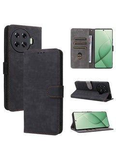 Buy Phone Case for Tecno Spark 20 Pro Plus with RFID Security Protection Flip PU Leather Wallet Case with Card Holder Shockproof Protective Cover in Saudi Arabia