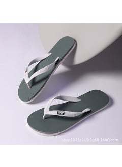 Buy 2024 Summer Mens Flip Flops Lightweight Non-SlipGray Gray in Saudi Arabia