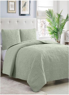 Buy Mellanni Oversized King Bedspread Coverlet Set - King Size Bedding Cover with Shams - Ultrasonic Quilting Technology - 3 Piece King Quilt Bedding Set - Bedspreads & Coverlets (King, Olive Green) in UAE