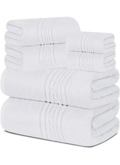 اشتري Premium Bath Towels Set Pack of 6  Soft Cotton Face, Bath and Hand Towels, 600 GSM  Soft Feel, Highly Absorbent Durable Towels, Perfect for Daily Use  Lightweight Spa Towel في الامارات