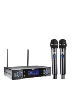 Buy Ahuja Microphone Wireless Dual Channel UHF 2 Handheld in UAE
