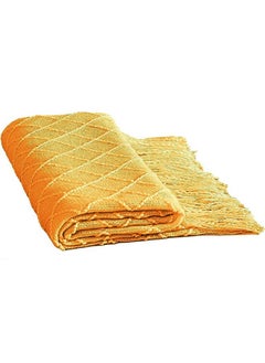 Buy Nordic Style Simple Sofa Blanket Yellow 127x172cm in Saudi Arabia