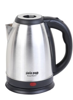 Buy Stainless steel water kettle 1.8 liters - silver / black in Saudi Arabia