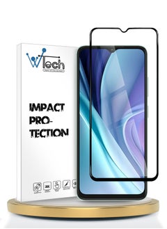 Buy Premium E2E Full Glue Full Cover Tempered Glass Screen Protector For Itel A50 4G 2024 Clear/Black in Saudi Arabia