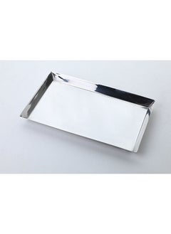 اشتري Bijou Steel Decor Tray 30x18cm Silver في الامارات