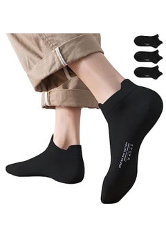 Buy 3 Pack Mens Socks Low Cut Athletic Socks Anti Blister Cushioned Breathable Running Cotton Socks in Saudi Arabia