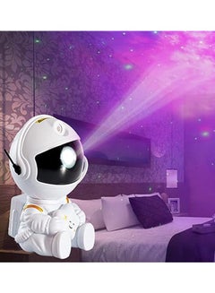 Buy Astronaut Nebula Starry Sky Laser Light Projector With Remote Control White Star in UAE