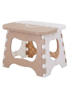 Buy Foldable Step Stool Beige/White 24x18x19cm in Saudi Arabia