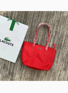 Buy LACOSTE fashion ladies underarm tote tote bag red in Saudi Arabia