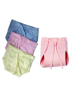 Buy Pure Cotton Newborn Baby Clothes Muslin Nappy Langot (Pack Of 4) in Saudi Arabia
