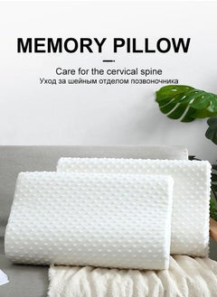 اشتري Memory Foam Pillow Orthopedic Latex Neck Pillow Fiber Slow Rebound Soft Pillow for Cervical Health Care في الامارات