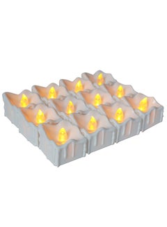 Buy Flameless Tealight Candles, 12 Pcs LED Candles Battery Operated, Flameless Votive Candles Electric Candle for Weddings Room Birthday Party Decorations in Saudi Arabia