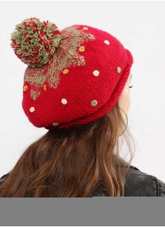 Buy Pom Pom Knit Beanie Hat in UAE