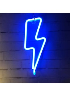 اشتري Lightning Strike LED Neon Sign Blue 358cm في الامارات