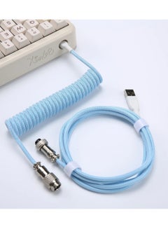 GUNMJO Pro Custom Premium Coiled USB C Cable For Gaming Keyboard, Double-Sleeved Mechanical Keyboard Cable With Detachable Metal Aviator, 1.5M USB-C - View #12