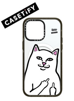 Buy Apple iPhone 15 Pro Max Case,Middle finger cat Magnetic Adsorption Phone Case - Semi transparent in Saudi Arabia