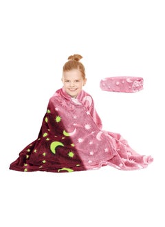 Buy Kids Glow in The Dark Blanket Soft Throw All Seasons for Couch Sofa Bed 150 x 120cm in UAE