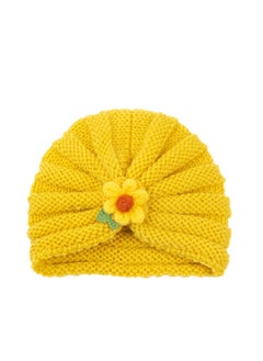 Buy Warm Knitted Baby Hat Chunky Winter Infant Hat Floret Newborn Beanie For Girls in UAE