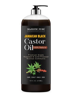 Buy Jamaican Black Castor Oil for Hair Growth - 473 ML - Natural Skin Care - Roasted & Cold-Pressed - Massage, Scalp, Hair and Nails in UAE