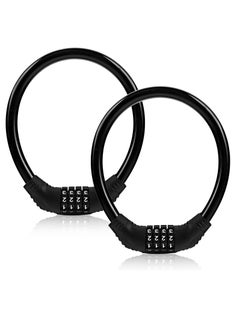 Buy 2Pcs Bike Lock Cable,Bike Accessories,Bike Locks Heavy Duty Anti Theft,Combination Cable Lock for Outdoor Equipment(Black) in Saudi Arabia