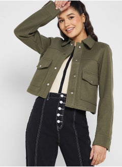 Buy Straight Fit Cropped Jacket in UAE