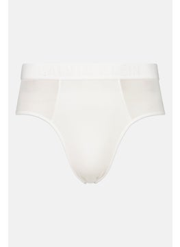 Buy Men Brand Logo Brief, White in Saudi Arabia