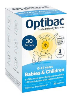 Buy Babies And Children Probiotic For Immune System Support With Vitamin D Booster And 3 Billion Bacterial Cultures 30 Sachets in UAE