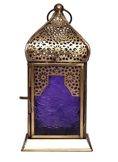 اشتري Handmade Lantern Medium | Suitable for Living Room Bedroom and Outdoor | Perfect Festive Gift for Home Decoration in Ramadan, Eid, Birthdays, Weddings, Housewarming | Made of Iron - Purple في الامارات