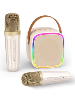 اشتري Karaoke Machine with 2 Wireless Microphones, Kids Toys Portable Bluetooth Speaker for Kids Adults Toddler Girls Toys for 4 5 6 7 8 9 10 12 Year Old Gift Ideas في السعودية