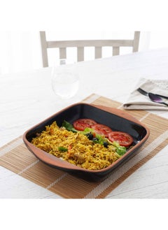 Buy Viapot Baku Serving Platter 30X30X7.5cm - Black in UAE