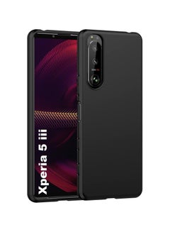 Buy Sony Xperia 5 III Case Cover, Scratch Resistant Soft TPU Back Cover Shockproof Silicone Gel Rubber Bumper Anti-Fingerprints Full-Body Protective Case Cover for Sony Xperia 5 III - Black in UAE
