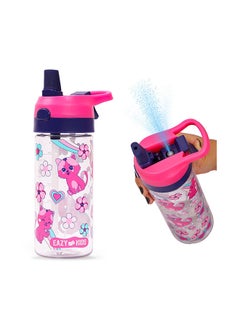 Buy Tritan Water Bottle with Spray Cat-Pink 420ml in UAE