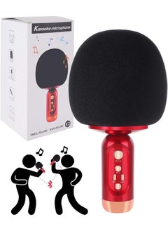 Buy Wireless Bluetooth Microphone Singing All-In-One Speaker Red in UAE