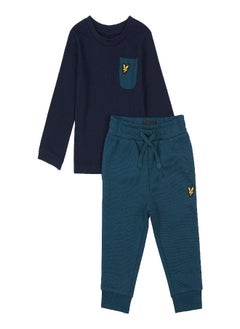 اشتري Lyle and Scott Patch Pocket Long Sleeve T Shirt and Joggers Set في الامارات