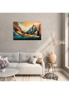 اشتري Rock Mountain Southwestern Landscape Printed canvas wall art 60x40 في مصر