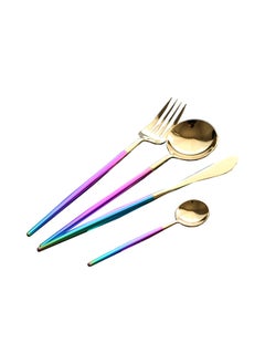 Buy 4-Piece Dinner Flatware Cutlery Set Multicolour in Saudi Arabia