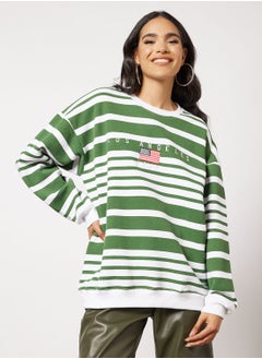 Buy Los Angeles Stripe Sweater in UAE