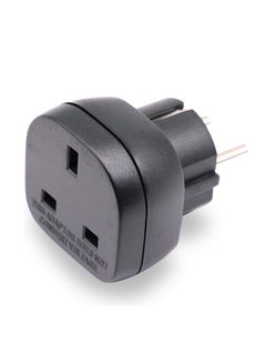Buy UK to EU Plug Adapter UAE/KSA/UK to EU/DE/FR Adapter Plug Socket with Safety Shutter in UAE