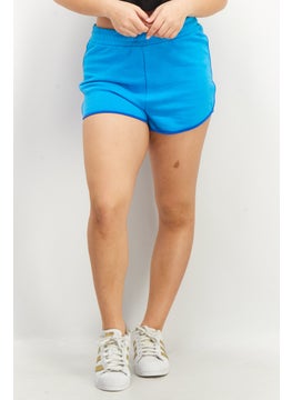 Buy Women Pull On Plain Basic Short, Light Blue Combo in UAE