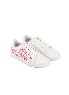 Buy Okoye White Side Embroidery Sneakers in Egypt