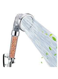 اشتري Water Saving Handheld Shower Head with High Pressure Filtration for Low Water Pressure, 3 Adjustable Spray Modes - Ideal for Hard Water (White) في الامارات