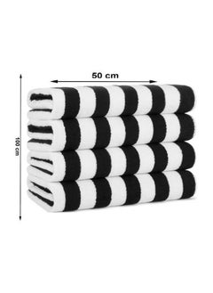 Buy Signoola Kids Bath towel 100 x 50 cm Black Stripes, 100% cotton. in Egypt