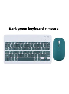 Buy Wireless Keyboard and Mouse Combo Bluetooth Keyboard Mouse Set with Rechargeable Battery Green in UAE