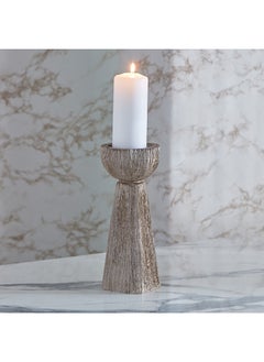 اشتري Rabaque Polyresin Modern Natural Finish Candleholder 10 x 25 x 10 cm في السعودية